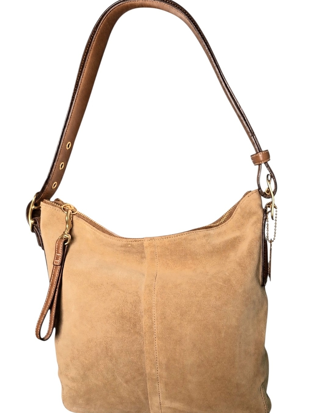 Vintage Coach Legacy Slim Hobo Tan Suede Bag 9327 Mint Deadstock + Dust Bag